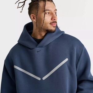 Nike Tech Men's Hoodie with Reflective Accents (Thunder Blue/Black)  Size L NWT